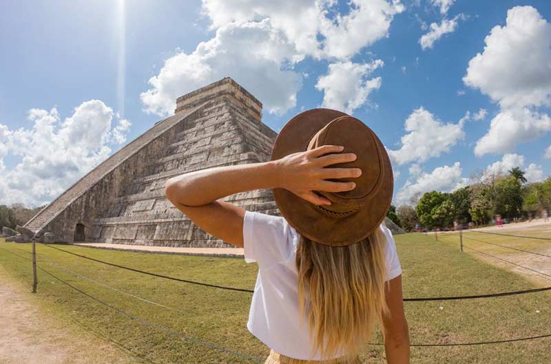 Women Facing Chichen Itza